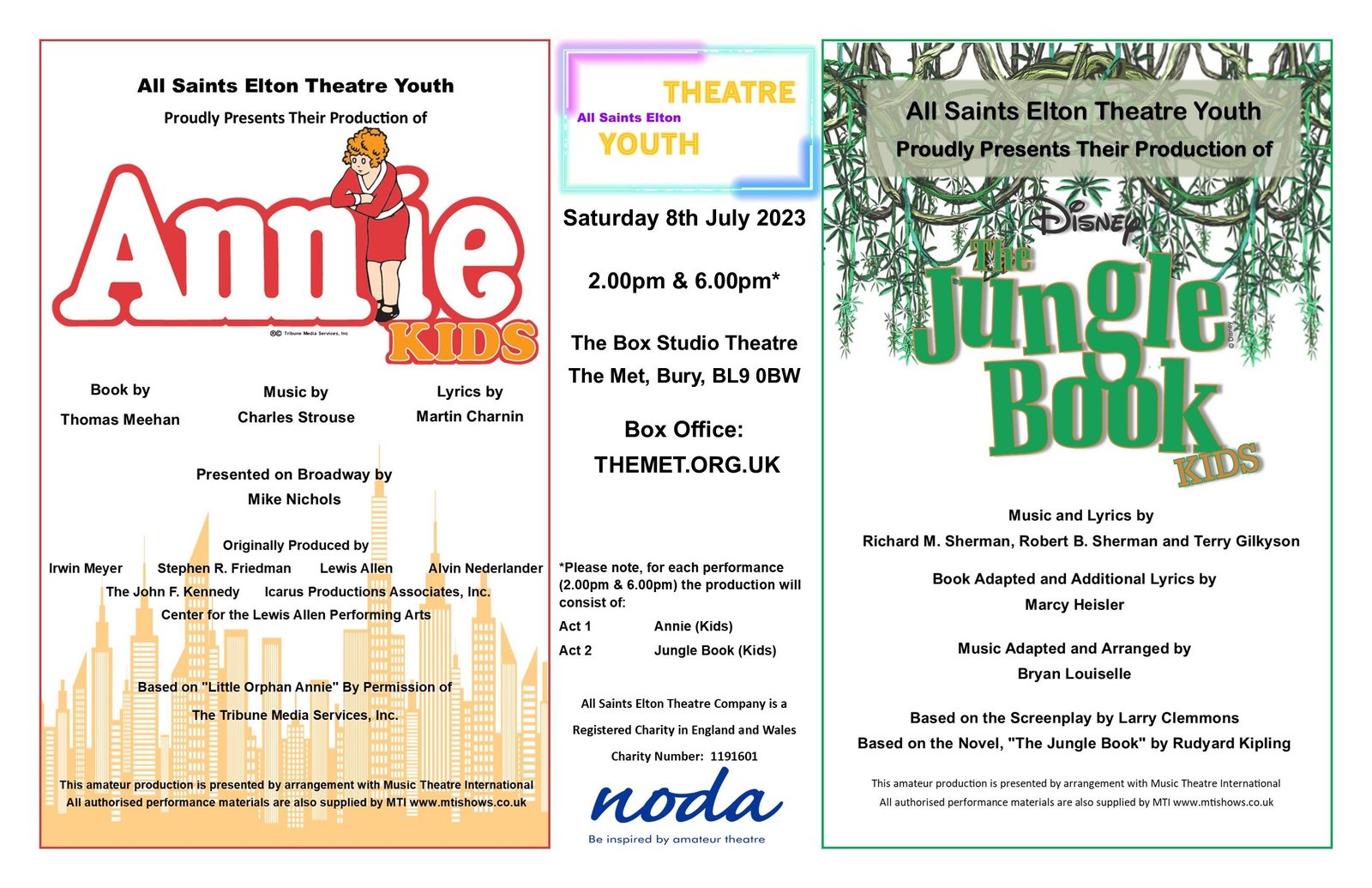 Annie Kids & Disney’s The Jungle Book Kids